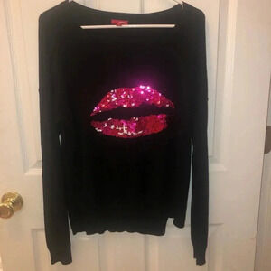 Bongo sweater /black & red / lg nwot